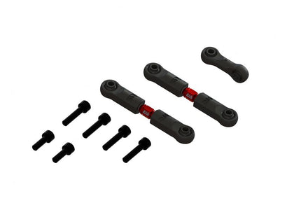 Arrma Mojave Grom Aluminum Adjustable Steering Link (Set B) (Red)  Part #: ARA340217