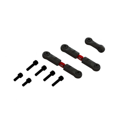Arrma Mojave Grom Aluminum Adjustable Steering Link (Set B) (Red)  Part #: ARA340217