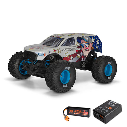 Arrma Freedom Flyer 223S BLX 1/10 2WD RTR Brushless Monster Truck (White) w/SLT2 2.4GHz Radio, DSC, Battery & Charger (ARA3530SFFT1)