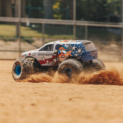 Arrma Freedom Flyer 223S BLX 1/10 2WD RTR Brushless Monster Truck (White) w/SLT2 2.4GHz Radio, DSC, Battery & Charger (ARA3530SFFT1)