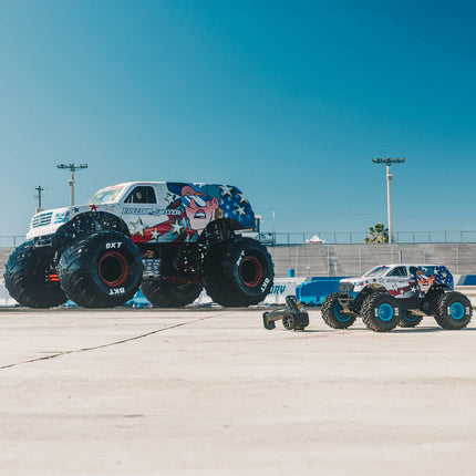 Arrma Freedom Flyer 223S BLX 1/10 2WD RTR Brushless Monster Truck (White) w/SLT2 2.4GHz Radio, DSC, Battery & Charger (ARA3530SFFT1)