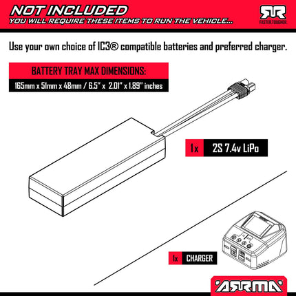 Arrma Typhon Mega 665 1/8 4WD Electric Buggy (Blue, Yellow, or Red) ARA4206V4