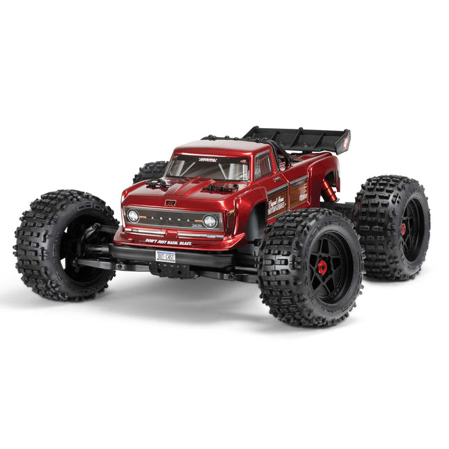 Arrma Outcast 4S V2 BLX Brushless RTR 1/10 Stunt Truck (Red or Gunmetal) w/ SLT3 2.4GHz Radio & Smart ESC (ARA4410V2)