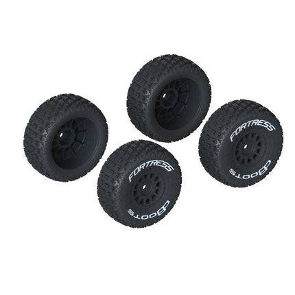 Arrma Mojave Grom dBoots 'Fortress' Pre-Mounted Off-Road Tires (Black) (4) w/12mm Hex (ARA550117)