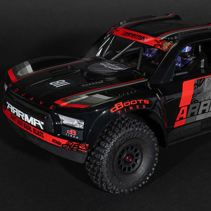 ARRMA Mojave 6S EXB RTR Brushless 1/7 4WD Extreme Bash Desert Truck (Black/Red) ARA7704V3T1
