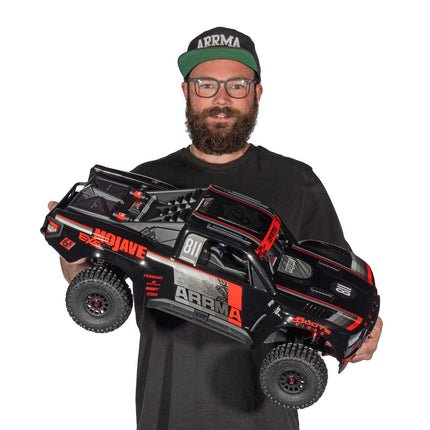 ARRMA Mojave 6S EXB RTR Brushless 1/7 4WD Extreme Bash Desert Truck (Black/Red) ARA7704V3T1