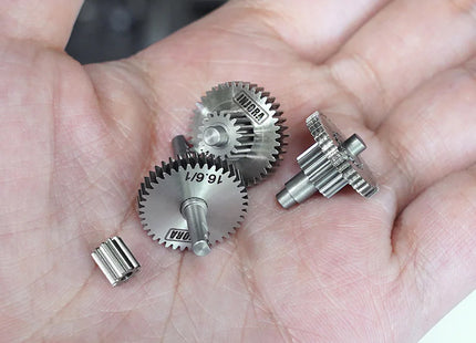 INJORA Overdrive & Underdrive Stainless Steel Transmission Gear Set for 1/18 TRX4M – 4M-36