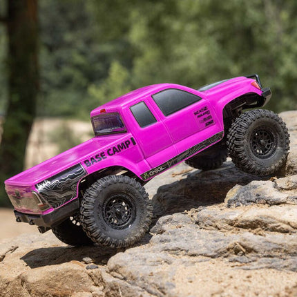 Axial SCX24 Base Camp 1/24 4WD RTR Scale Mini Crawler (Blue, Pink, or White)