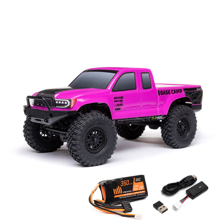 Axial SCX24 Base Camp 1/24 4WD RTR Scale Mini Crawler (Blue, Pink, or White)