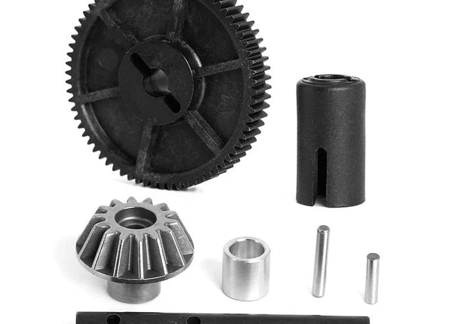 LC Racing C8018 Steel Bevel Drive Gear w/ Spur, Shaft & Outdrive (For PTG-2 / PTG-2R)
