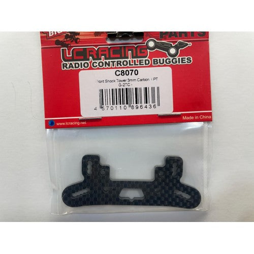 LC Racing C8070 Front Shock Tower 3mm Carbon Fiber (For PTG-2TC)