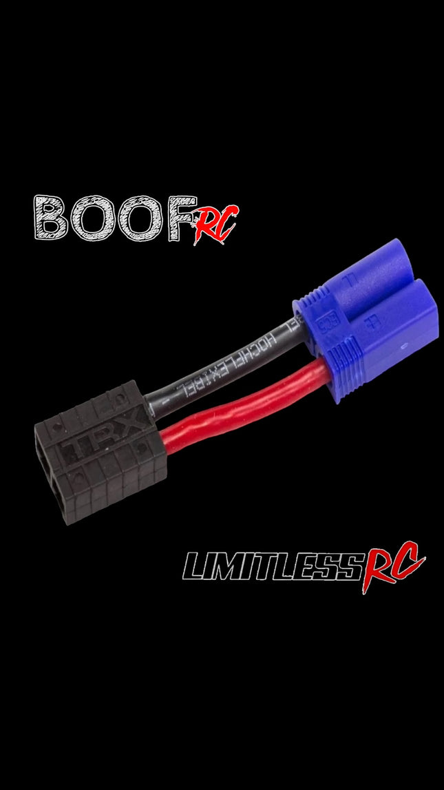 Boof RC Adapter – TRX-Style Female to EC5 Male (12AWG, 5cm)