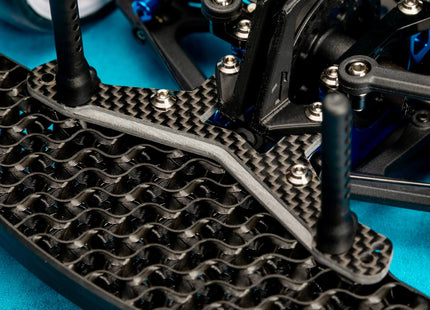1UP Racing Associated TC8 CF1 Carbon Fiber Front Bumper Brace & Body Mount Plate (1UP-15532)