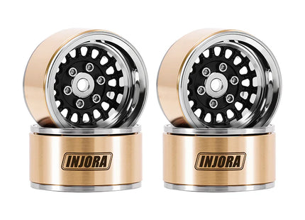 INJORA 1.0" ModuWheel Brass & Aluminum Beadlock Wheels for 1/18 & 1/24 RC Crawlers – MW1016