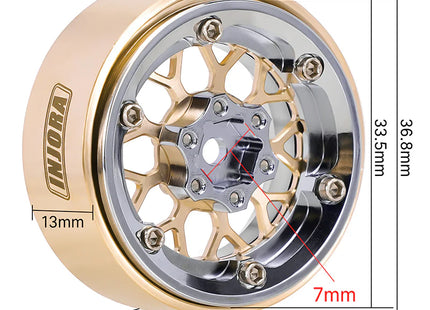INJORA 1.3" ModuWheel Brass & Aluminum Beadlock Wheels – MW1307/MW1308 Series