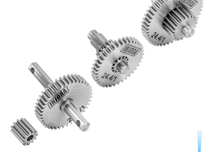 INJORA Overdrive & Underdrive Stainless Steel Transmission Gear Set for 1/18 TRX4M – 4M-36