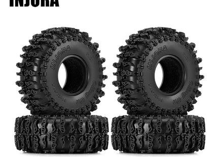 INJORA 1.0" Cling On Tires (64 × 24 mm) for 1/18 & 1/24 RC Crawlers – T1020