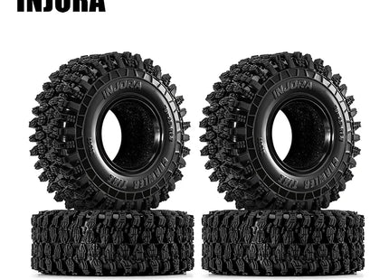 INJORA 1.3" Rock Crawling Tires (70 × 26 mm) for 1/18 & 1/24 RC Crawlers – T1311