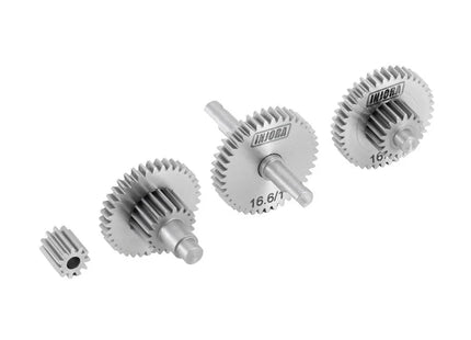 INJORA Overdrive & Underdrive Stainless Steel Transmission Gear Set for 1/18 TRX4M – 4M-36