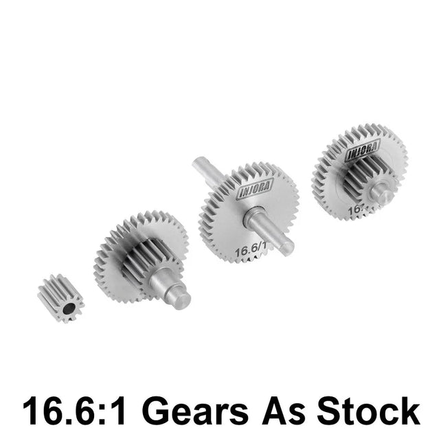 INJORA Overdrive & Underdrive Stainless Steel Transmission Gear Set for 1/18 TRX4M – 4M-36