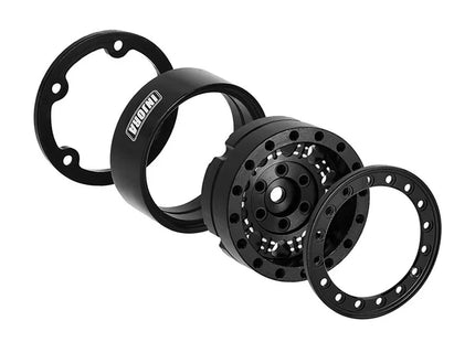 INJORA 1.3" Aluminum -5.25mm Offset Wheels for Micro Crawlers — YQW-1305BK