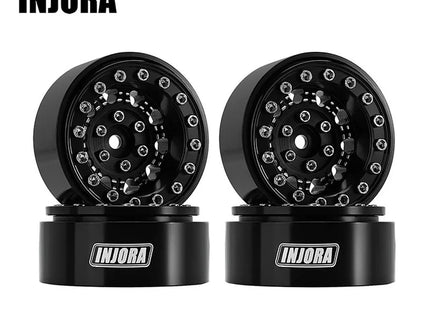 INJORA 1.3" Aluminum -5.25mm Offset Wheels for Micro Crawlers — YQW-1305BK