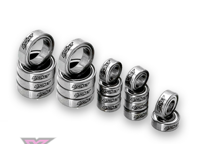 Exalt Team Associated B74.2 Hybrid-XSN Ceramic Bearing Kit – 18pcs (Part #EXA3002)