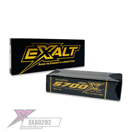 Team Exalt X-Rated 2S LiPo Battery (5700mAh/135C) Part #: EXA3202