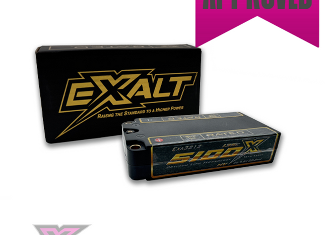 Team Exalt X-Rated 2S 135C HVX LiHV LCG Shorty Battery (7.6V/5100mAh) EXA3212
