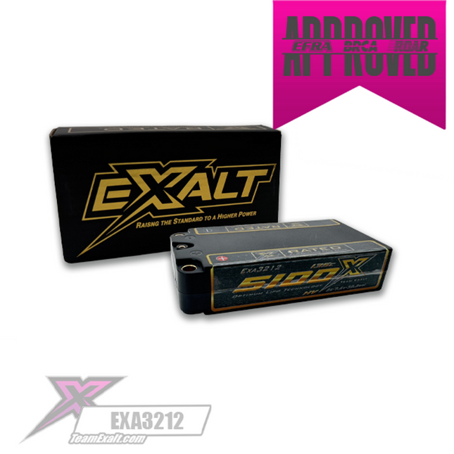 Team Exalt X-Rated 2S 135C HVX LiHV LCG Shorty Battery (7.6V/5100mAh) EXA3212