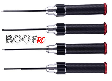 Boof RC 4 Titanium Hex Driver Set with Carbon Fiber Handles