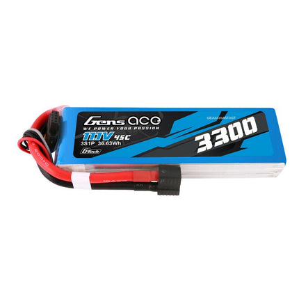 Gens Ace G-Tech Smart 3S LiPo Battery 45C (11.1V/3300mAh) w/Universal Connector – GEA333S45T3GT