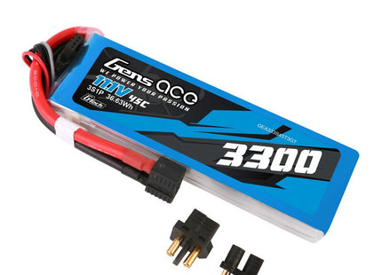 Gens Ace G-Tech Smart 3S LiPo Battery 45C (11.1V/3300mAh) w/Universal Connector – GEA333S45T3GT