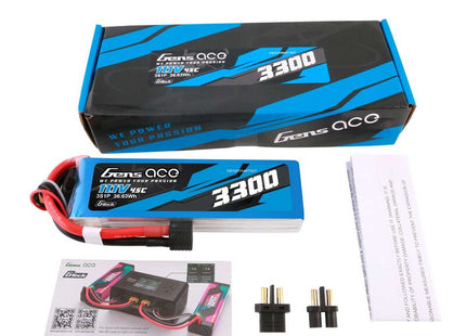 Gens Ace G-Tech Smart 3S LiPo Battery 45C (11.1V/3300mAh) w/Universal Connector – GEA333S45T3GT