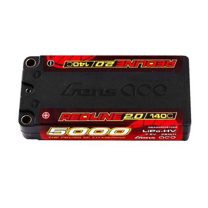Gens Ace Redline 2.0 2S Shorty LiHV Battery (7.6V/5000mAh) – 140C Burst