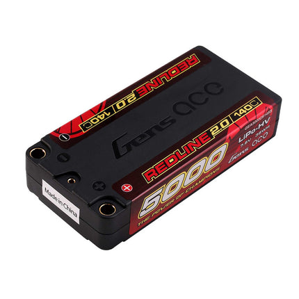 Gens Ace Redline 2.0 2S Shorty LiHV Battery (7.6V/5000mAh) – 140C Burst