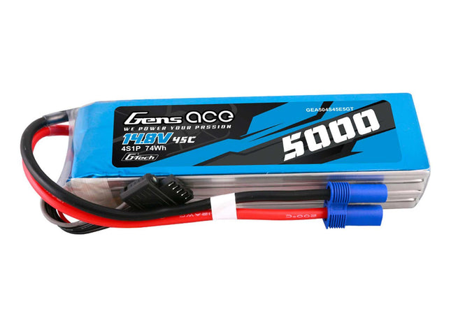 Gens Ace G-Tech Smart 4S 5000mAh 45C LiPo Battery – EC5 Connector