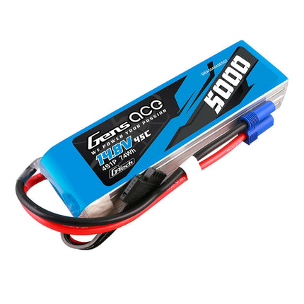 Gens Ace G-Tech Smart 4S 5000mAh 45C LiPo Battery – EC5 Connector