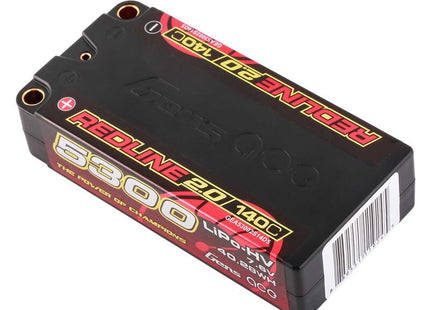 Gens Ace Redline 2.0 2S Shorty LiHV Battery 140C (7.6V/5300mAh) w/5mm Bullets (Part #GEA53002S14D5)