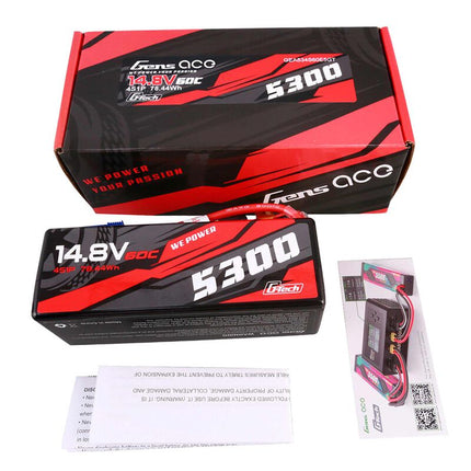 Gens Ace G-Tech Smart 4S LiPo Battery 60C (14.8V/5300mAh) w/EC5 Connector
