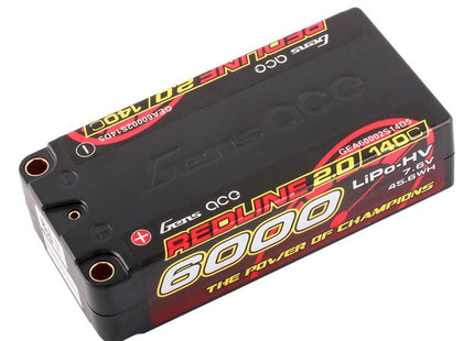 Gens Ace Redline 2.0 2S Shorty LiHV Battery (7.6V/6000mAh) – 140C Burst