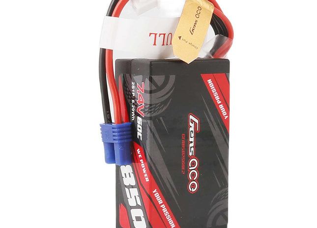 Gens Ace 2S 850mAh 60C LiPo Battery – EC2 Connector