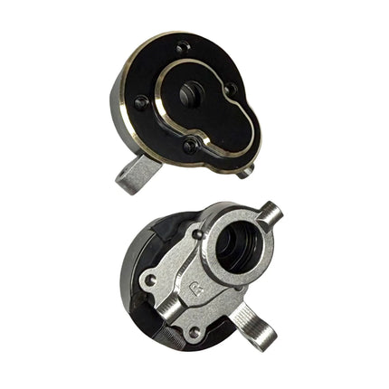 HobbyPlus CR18P Aluminum Steering Knuckles & Brass Portal Covers Set HBP240391