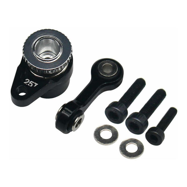 Hot Racing Arrma Grom Aluminum Servo Saver Set (Black) (25T) (HRAGRM48SH25T)