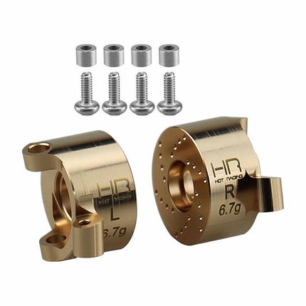 Hot Racing Brass 7.6g Front Steering Knuckles for Axial SCX30 (1/30) – HRASXTY21H