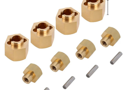 INJORA 7mm Brass Wheel Hex Hub Extenders for Axial SCX24
