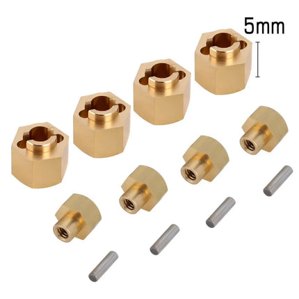 INJORA 7mm Brass Wheel Hex Hub Extenders for Axial SCX24 SCX24-34GD