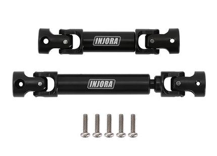 INJORA Black Hardened Steel Drive Shafts for 1/18 TRX4M Defender & Bronco – 4M-50BK