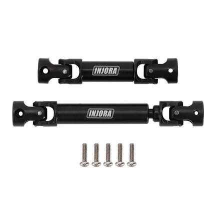 INJORA Black Hardened Steel Drive Shafts for 1/18 TRX4M Defender & Bronco – 4M-50BK