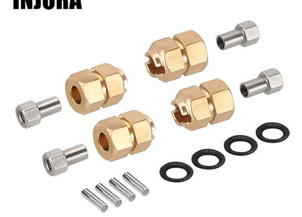 INJORA 9mm (+5mm) Extended Wheel Hexes for 1/18 TRX4M – 4M-60-9